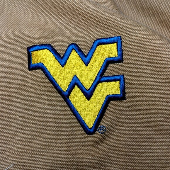 Carhartt Chore Jacket WVU Mountaineers 2XL Brown Duck Canvas 101322 211 Work - Picture 2 of 16